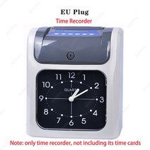 사무실 근태 출퇴근기록카드전자 시간 기록계 직원 출석, 01 Dark Grey EU Plug