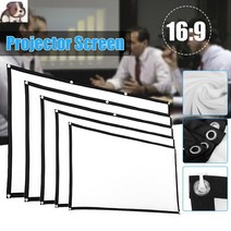 16:9 프로젝터 스크린 패브릭 100 120 인치 프로젝션 휴대용 반사 천을 XGIMI H3 H2 YG400 용 샤오미 비머, CHINA|100 인치