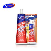 INVEN* 브이텍 V-TECH 가스켓 접착제 (적 회 흑) 실리콘 내열 고온 보일러 엔진 @안전2중포장@, 적색, 1개