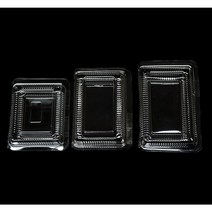 PET 투명도시락 소 중 대 100개 일회용 사각도시락용기 꼬마김밥도시락