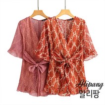 알리팡(Alipang) 여성점프수트 반팔점프수트 환절기 가을풍 늦여름 여름 가을 쉬폰점프수트