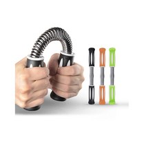 일자형 근력 가슴 완력기 스프링 왈력기 복근 상체 운동 기구, 블랙