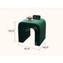 UTOPiQ 디자인체어 화장대 가죽 벨벳스툴, 8. 다크그린 플란넬