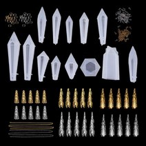 Jewelry Making Tools 주얼리 만들기 도구 장비 툴 1 세트 크리스탈 에폭시 수지 금형 진자 주조 실리콘 금형 수제 DIY 공예 귀걸이 목걸이 펜던트 만들기