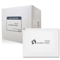 일회용 샤워타올 x 500개 / 샤워 목욕 여행 휴대 업소 호텔 모텔 사우나, 1개
