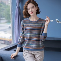 나들이용 소프트 얇은 라운드넥 니트 퓨어 슬림 큐티 울 날씬해보이는 심플 펀칭 패션코디