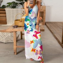원피스 Elegant Casual Dresses Women Wolddress Sleeveless Loose Plain Long Maxi Dress With Suspenders