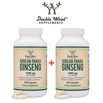 (1+1) 더블우드 파낙스 진생 홍삼 인삼 추출물 Panax ginseng 진세노사이드 사포닌 240 베지캡슐 2팩