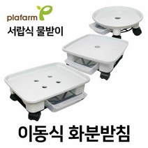 플라팜 원형 이동식 화분받침대 이동식물받이 2호(바퀴포함), 원형 2호 블랙+소형바퀴