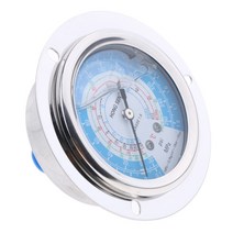 R22 R134a R404A R407c 냉각수 1.8MPa/260PSI용 액체 충전 압력 게이지, 알루미늄, 다색