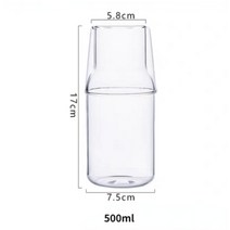보냉컵 텀블러 리유저블 텀블러 추천 콜드컵 보냉 floriddle high borosilicate glass 1인 찻주전자 컬러 소용량 시원한 물 창조적 인 우유 컵 간단한, 클리어 세트