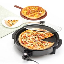 키친아트 KAPZ-YC1500 원형 전기팬 피자팬 전기그릴 유리뚜껑 41cm