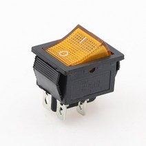 래칭 로커 스위치 전원 I/O 4/6 핀 조명 포함 16A 250VAC KCD4 개, 05 YELLOW_01 4PIN