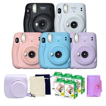 인스탁스 미니11 폴라로이드+전용가방+필름100장+홀로그램1단앨범+로고파우치 SET, 1개, 차콜그레이