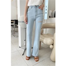 비비더블유스타일 BBWSTYLE 컷팅 데미지 부츠컷 데님팬츠 (5740609)