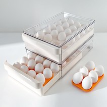바케인 계란보관함 에그트레이 계란 트레이 냉장고 정리 보관 용기 24구, 1+1, 혼합색상