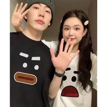 데이트 여름 반팔 탑 여성 여름면 반팔 커플룩 티 시밀러룩 신혼여행 원피스 휴양지 셔츠