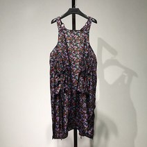 여성 가을 멜빵치마 브랜드 [B 할인점 시리즈] 배색 스트랩 무늬 원피스 가 복고 물방울