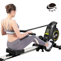 세계일주 업그레이드버젼 전신 유산소운동기 실내 근력 운동 유산소 전신운동 가정용 로잉머신 접이식 MC12, 블랙