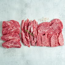 우마왕 한우 1등급 특수부위 모듬 구이용 세트, 1kg세트(등심+갈비+채끝+부채+살치)