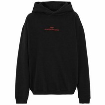 메종 마르지엘라 S50GU0167 S25503 900 레드로고 자수 후드 티셔츠 블랙 남성 TJ