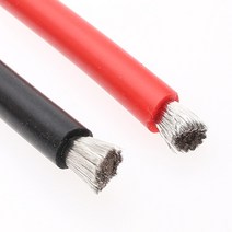 실리콘전선 실리콘케이블 / 1미터 8AWG 블랙/레드, 블랙