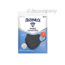 크리넥스 KF80 라이트핏 마스크 대형, 1개입, 400개, Black (검정)