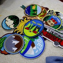 대형와펜 열접착자수 아플리케 큰 캠핑 와펜 패치