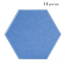 조립식방음부스 방음스펀지 사운드 절연 천장 음향 패널 고밀도 벽 패널 홈 액세서리 처리, 큰 육각형, 39-스카이블루, 8mm 중간 밀도
