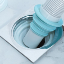 실리콘 세탁기 배수구 호스 마개 캡 트랩 냄새 차단, 색상, 블랙