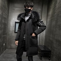 빅 사이즈 구스 롱 패딩 유행 코트 두꺼운 재킷 남자 후드 길쭉한 파카 화이트 오리 Hight 품질 남성 새 겨울 다운 3XL