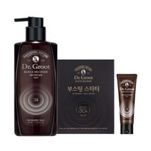 흑갈색)닥터그루트 블랙리커버 새치커버 탈모 샴푸400ml+부스팅 스타터+트릿75ml
