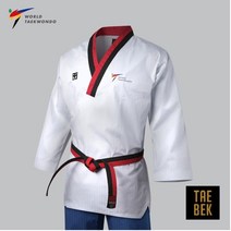 태백 2 품새도복 유품자 남 화이트블루 태권도복 (SM)