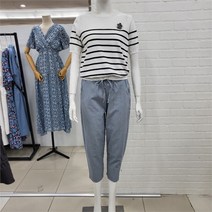 해리앤 DP01 면 스판 절개 밴딩 배기 팬츠 HOSP4505