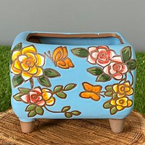 다육맘 수제화분 꽃담분9, 연블루