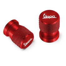 레드 블랙 피아지오 베스파 스프린트 프리메라 스쿠터 GTS 300 슈퍼 오토바이 휠 타이어 밸브 캡 CNC 알루, 04 빨간