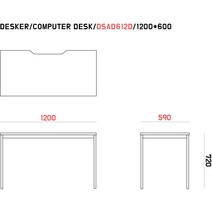 카이젠스 데스커 ﻿DSAD612D 컴퓨터 책상(COMPUTER DESK) 1200*600 맞춤제작 가죽매트 DSK(C)-17, 파스텔블루