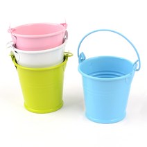 인테리어 미니 양철 화분 사무실 클립통 책상용화분 소품함 사무실화분, 핑크