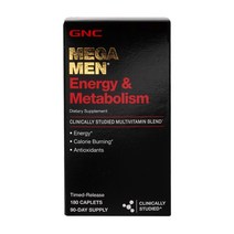 [GNC] 지엔씨 메가 맨 에너지 메타볼리즘 180 캐플릿 Mega Men Energy Metabolism 180 Caplets