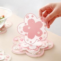 봄 카와이 일본 스타일 사쿠라 커피 컵 코스터 벚꽃 단열 테이블 매트 차 우유 머그잔 홈 데코레이션 1 개, 5