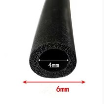 자동차 EPDM 폼 스폰지 스트립 튜브 삽입 길이 1m 3m, [01] O, [02] ID4mm OD6mm, [02] 2M