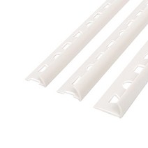 PVC 라운드 재료분리대(아이보리) 3사이즈(8 10 12mm) 2.4M _철물 몰딩 마루몰딩 바닥타일 타일마감 마감재 꼼꼼이 코너비드 ㄱ자, 8mm용