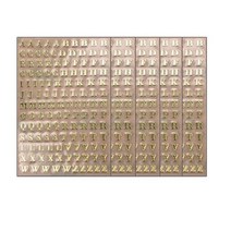 몰드용 실리콘 액상 몰드 경화 반죽 소프트 숫자 문자 반짝이 충전 에폭시 수지 46, 3mm 5pcs 골드-04