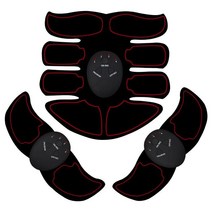 바디슬리머 뱃살빼는 복부 EMS 다이어트 운동기구 벨트 홈 트레이닝 슬리머 지방 배꼽 탈곡기, 단일사이즈, 8팩 복근 세트(레드)