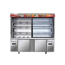 마라탕 야채 쇼케이스 샤브샤브 다단 냉장고 캐비닛, 슬라이딩 도어 2000