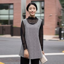 엄마옷 모슬린 면 보카시 라운드 조끼 VE208140마담 미시옷 50대 중년여성의류 60대 엄마옷 빅사이즈 할머니옷 여성옷