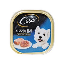 시저 반려견 주식캔, 소+참치, 100g, 5개