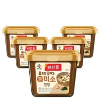 해찬들 물로만 끓여도 부드럽고 순한 미소된장 5분완성 450g, 5개