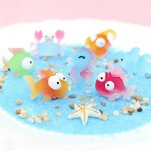 수조 금붕어키우기 어항 베타어항 꾸미기 캐릭터 피규어 물멍, 0 바다캐릭터 스마일