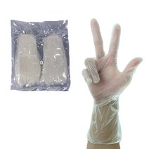 하가소모 일회용 PVC장갑 30cm M 반투명 100매